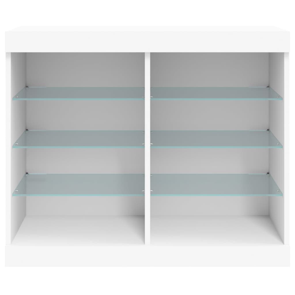 Buffet avec lumières LED blanc 81x37x67 cm Buffets & bahuts vidaXL   