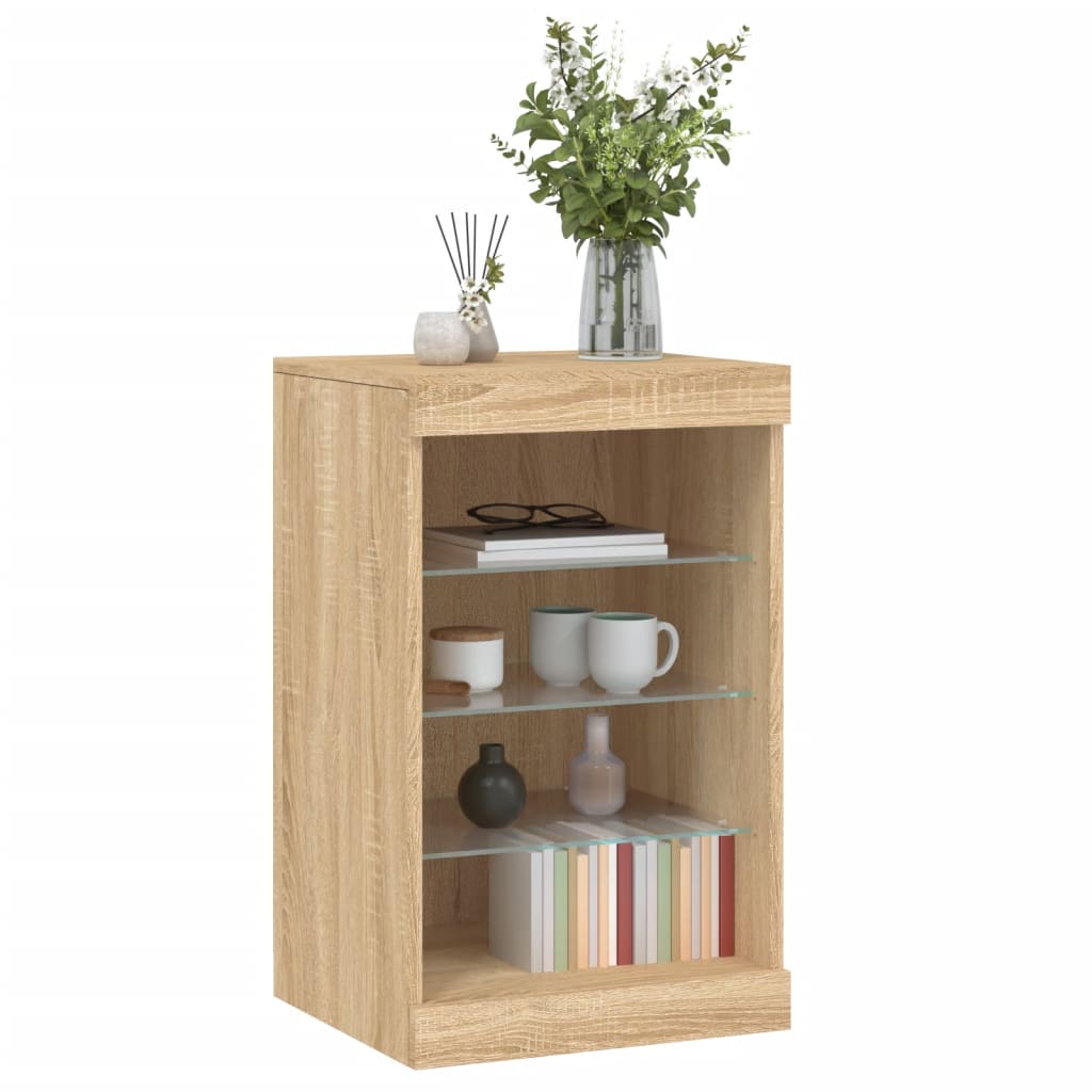 Buffet avec lumières LED chêne sonoma 41x37x67 cm Buffets & bahuts vidaXL   