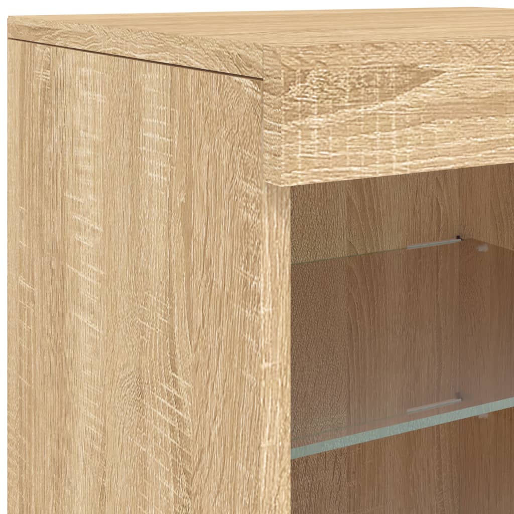 Buffet avec lumières LED chêne sonoma 41x37x67 cm Buffets & bahuts vidaXL   
