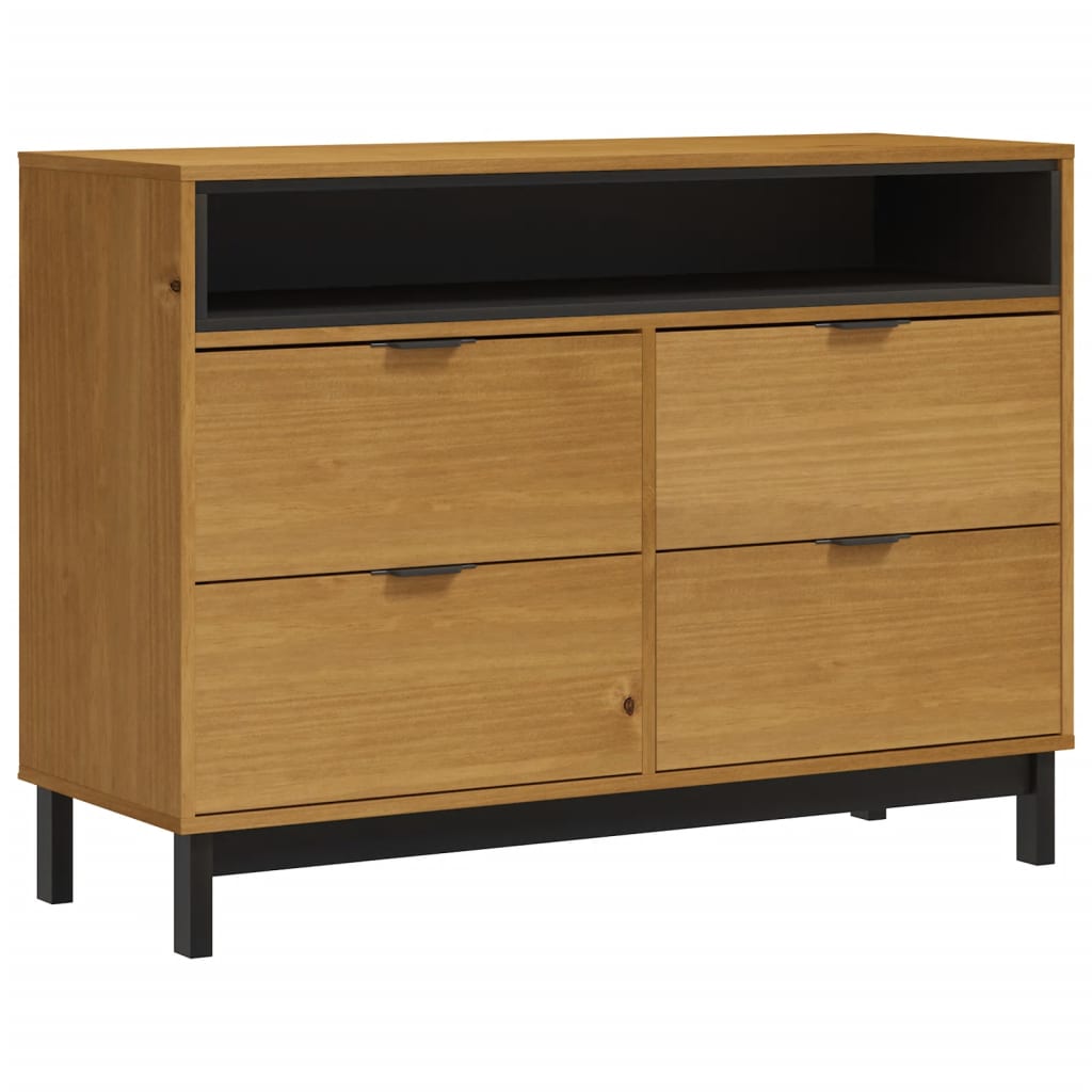 Commode FLAM 110x40x80 cm bois de pin massif Commodes vidaXL   