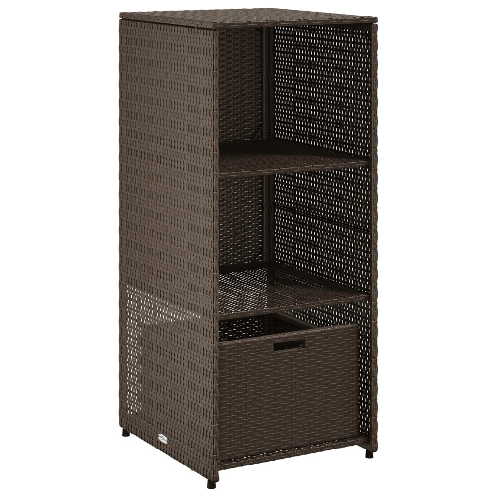 Armoire de rangement jardin marron 50x55x115 cm résine tressée Coffres de jardin vidaXL   