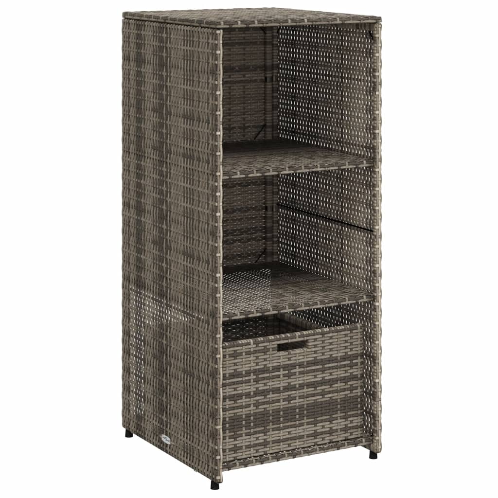 Armoire de rangement de jardin gris 50x55x115 cm résine tressée Coffres de jardin vidaXL   
