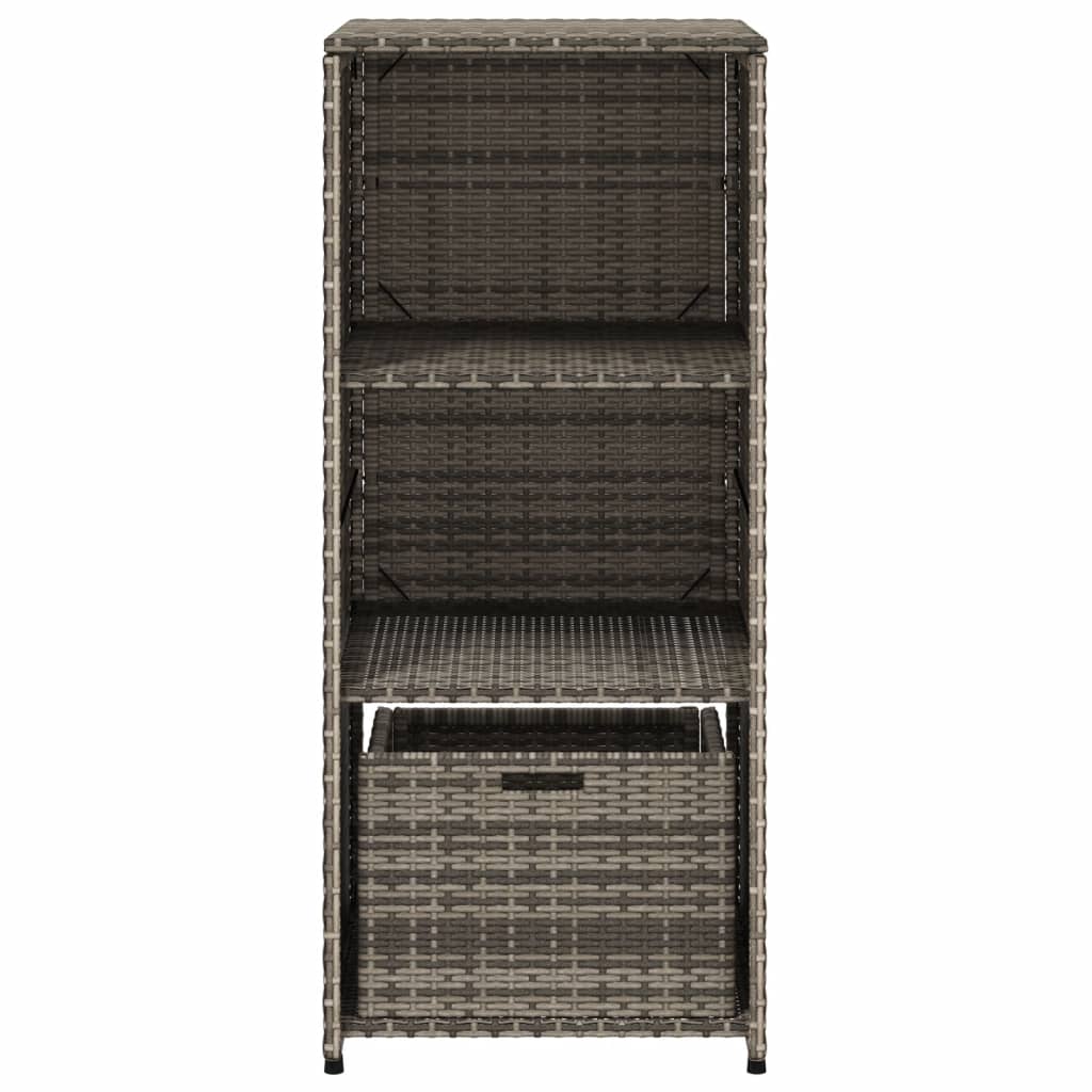Armoire de rangement de jardin gris 50x55x115 cm résine tressée Coffres de jardin vidaXL   