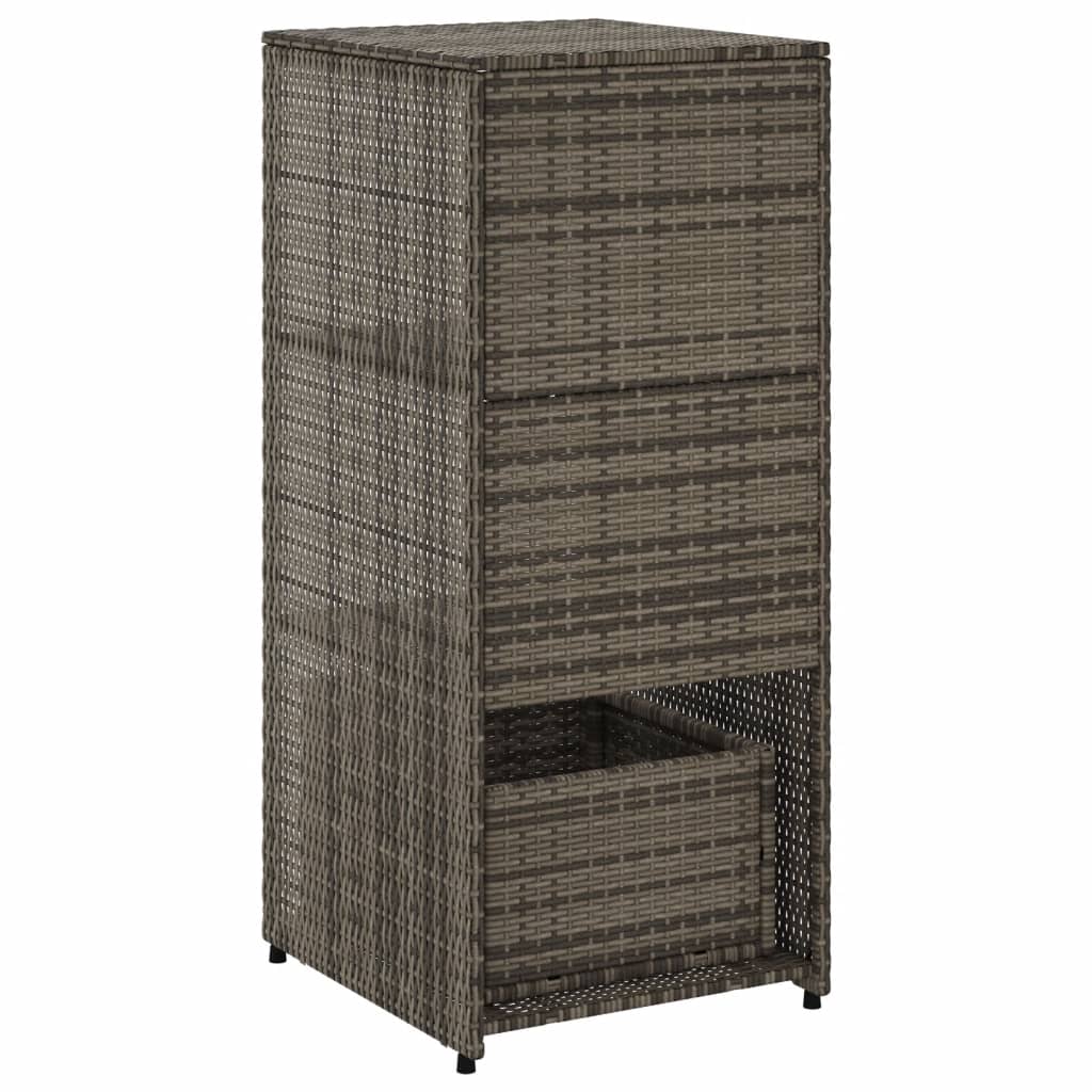 Armoire de rangement de jardin gris 50x55x115 cm résine tressée Coffres de jardin vidaXL   