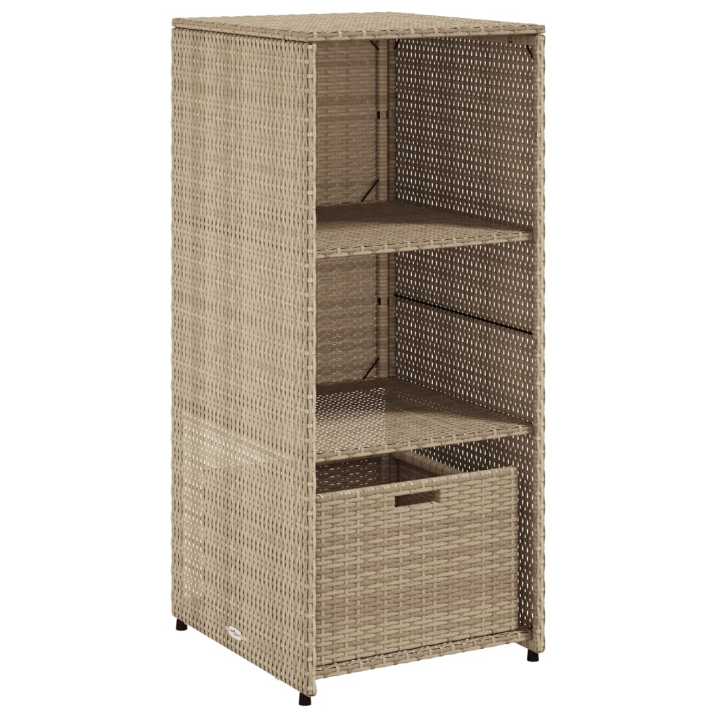 Armoire de rangement de jardin beige 50x55x115cm résine tressée Coffres de jardin vidaXL   