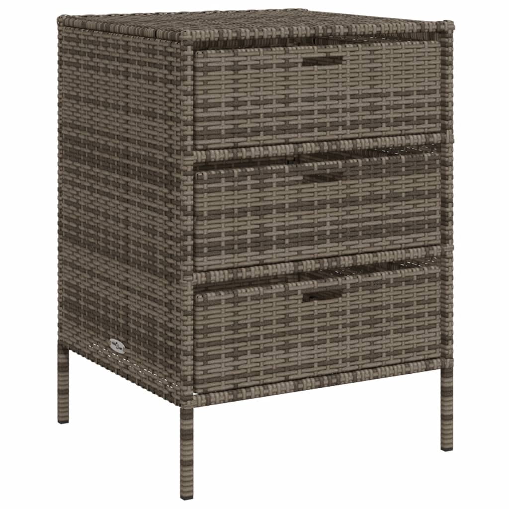 Armoire de rangement de jardin gris 55x59x80 cm résine tressée Coffres de jardin vidaXL   