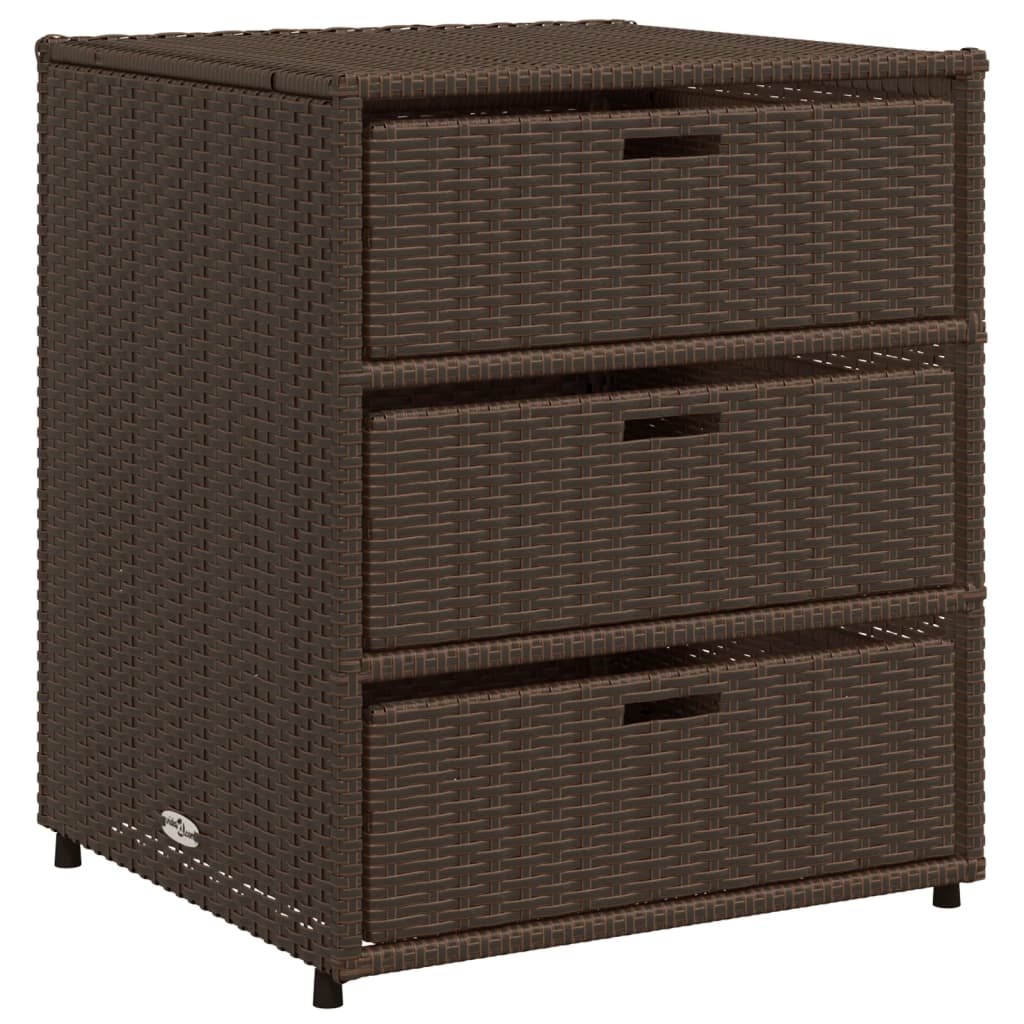 Armoire de rangement de jardin marron 55x59x69cm résine tressée Coffres de jardin vidaXL   