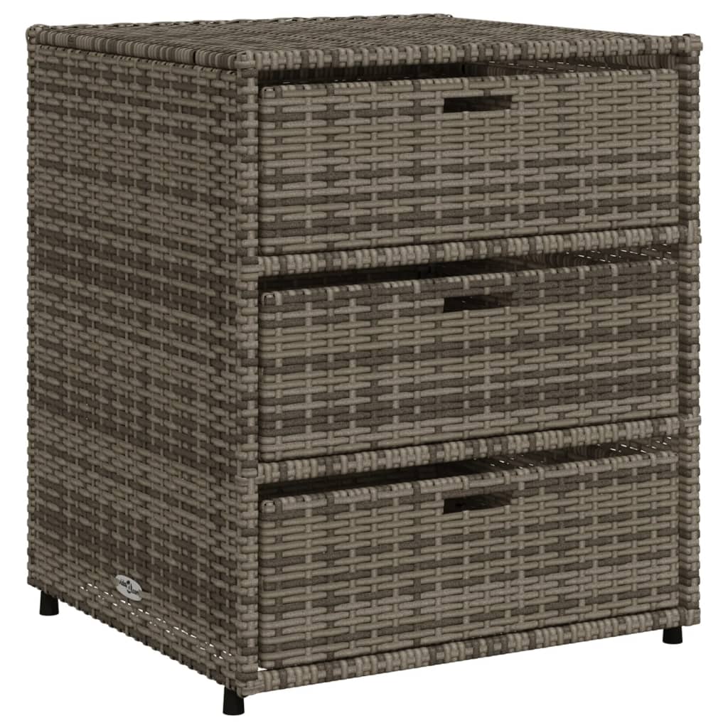 Armoire de rangement de jardin gris 55x59x69 cm résine tressée Coffres de jardin vidaXL   