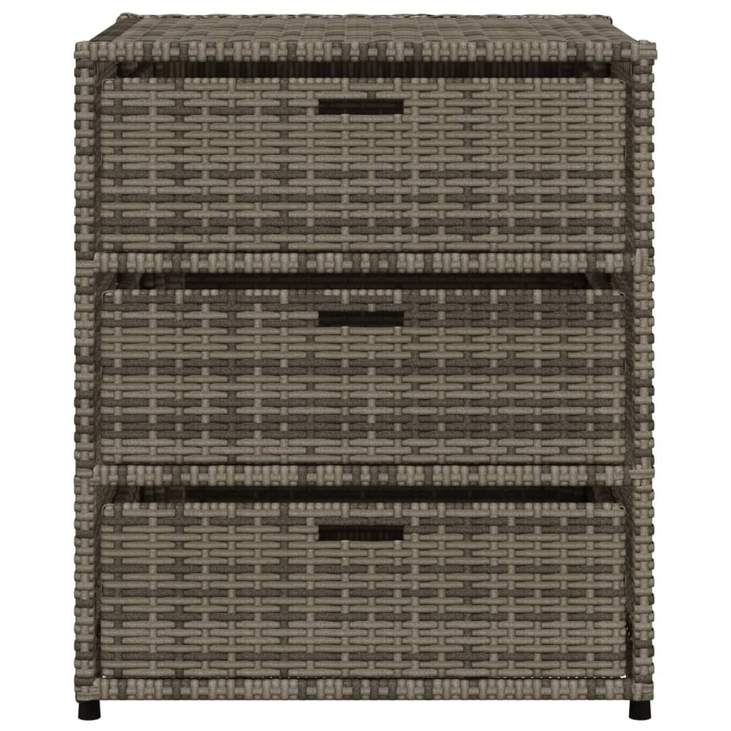 Armoire de rangement de jardin gris 55x59x69 cm résine tressée Coffres de jardin vidaXL   