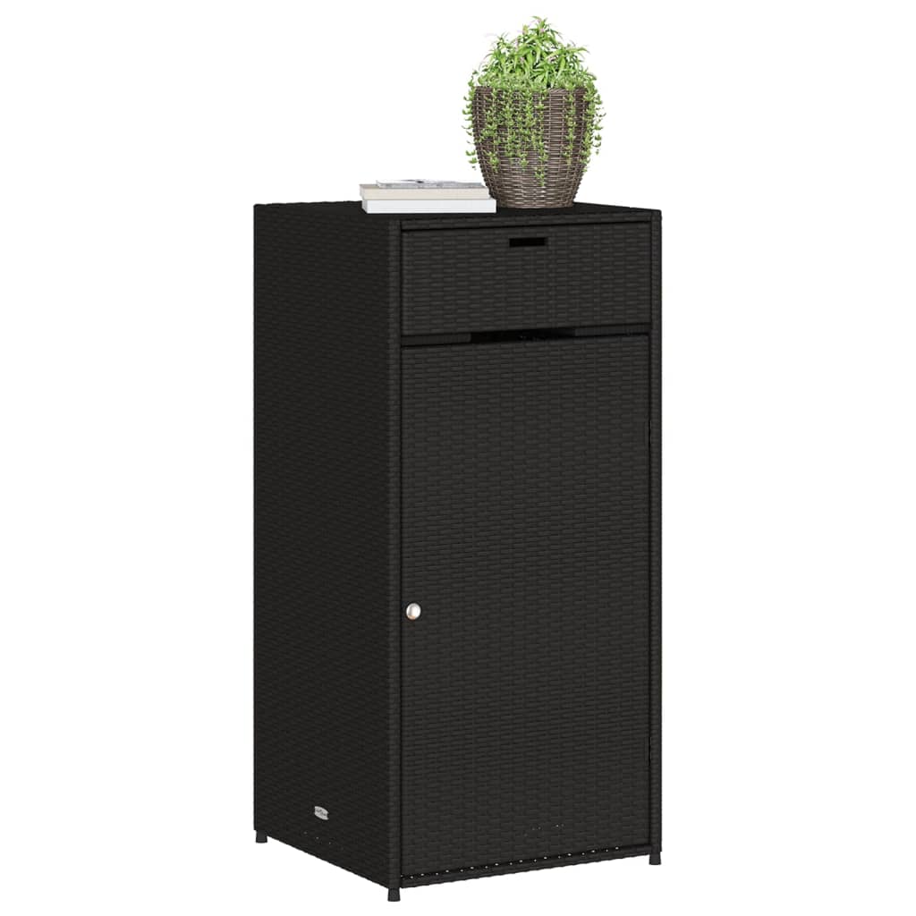 Armoire de rangement de jardin noir 55x55x111 cm résine tressée Coffres de jardin vidaXL   