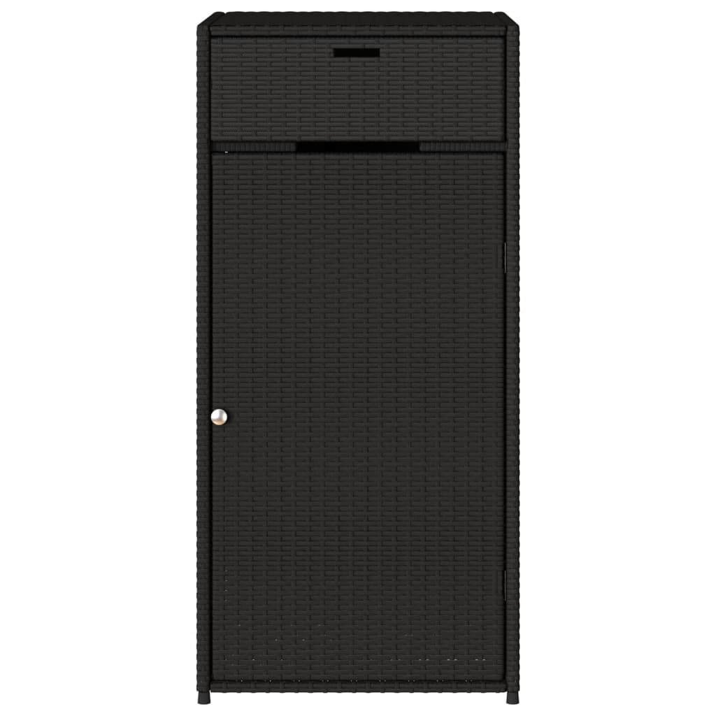 Armoire de rangement de jardin noir 55x55x111 cm résine tressée Coffres de jardin vidaXL   