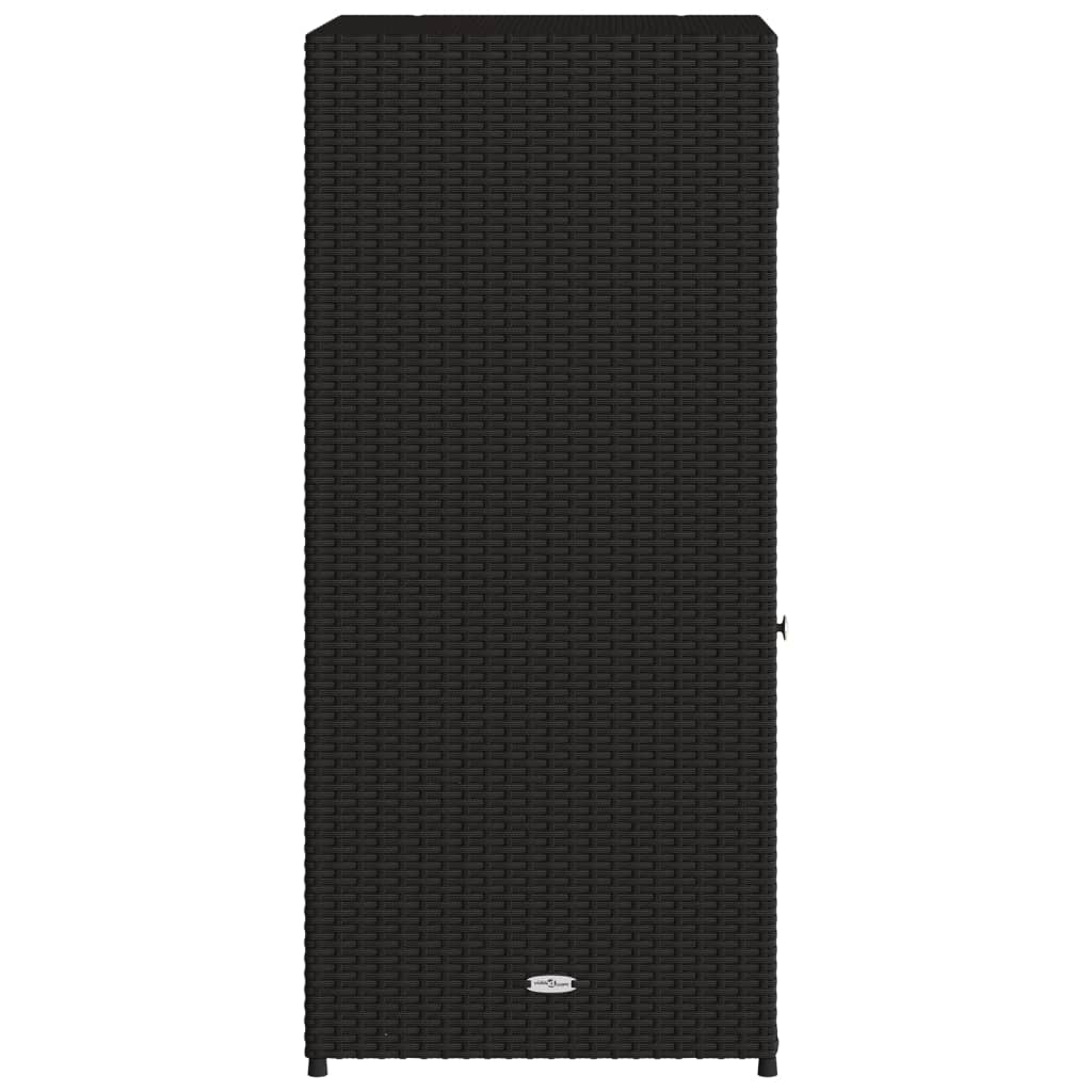 Armoire de rangement de jardin noir 55x55x111 cm résine tressée Coffres de jardin vidaXL   