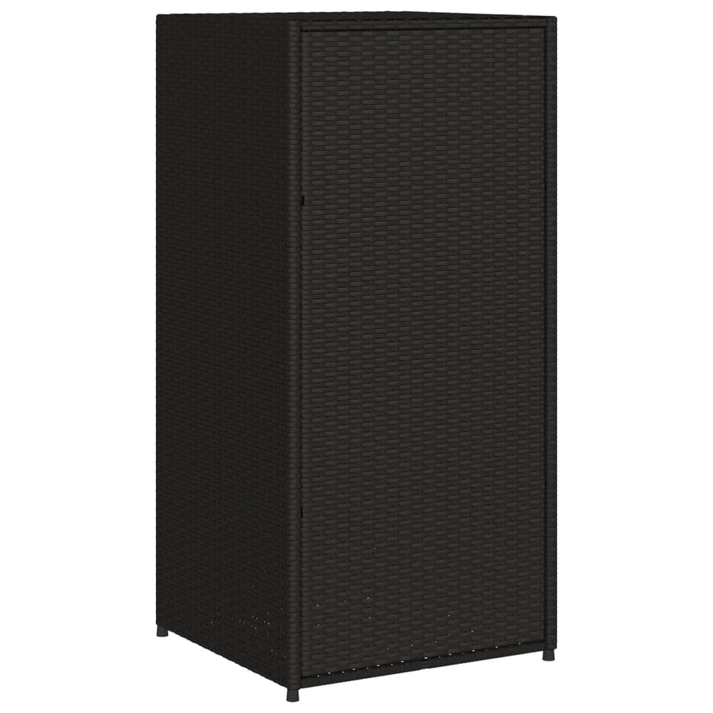 Armoire de rangement de jardin noir 55x55x111 cm résine tressée Coffres de jardin vidaXL   