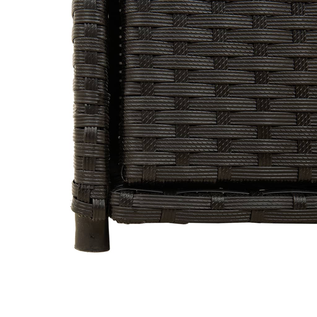 Armoire de rangement de jardin noir 55x55x111 cm résine tressée Coffres de jardin vidaXL   