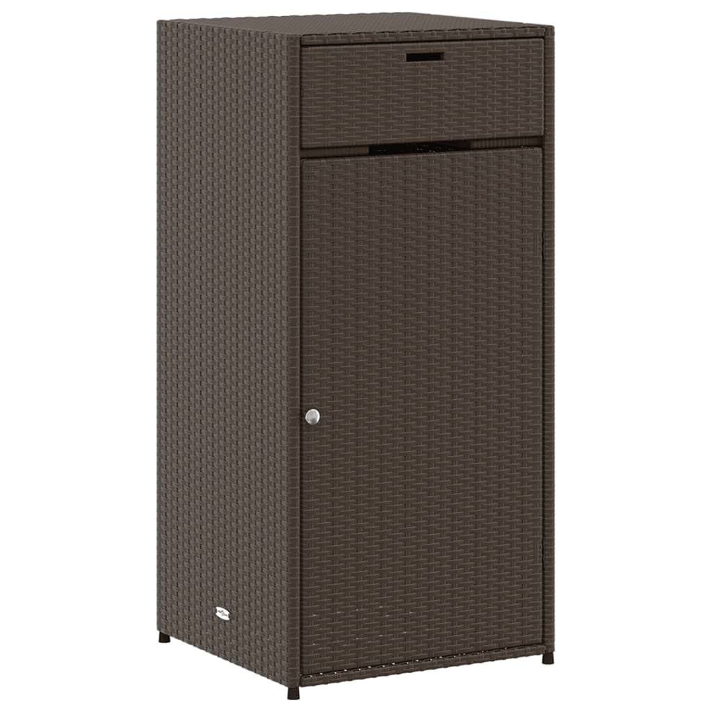 Armoire de rangement jardin marron 55x55x111 cm résine tressée Coffres de jardin vidaXL   