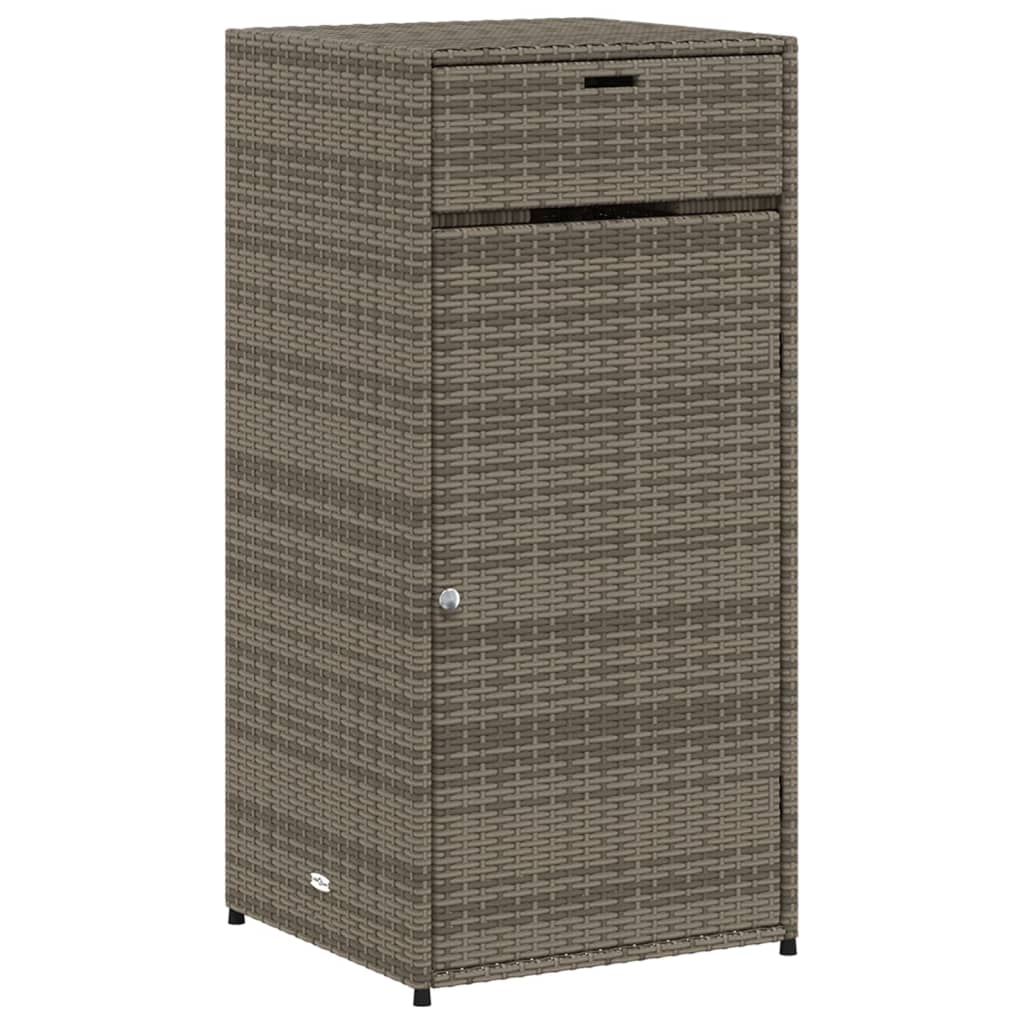 Armoire de rangement de jardin gris 55x55x111 cm résine tressée Coffres de jardin vidaXL   