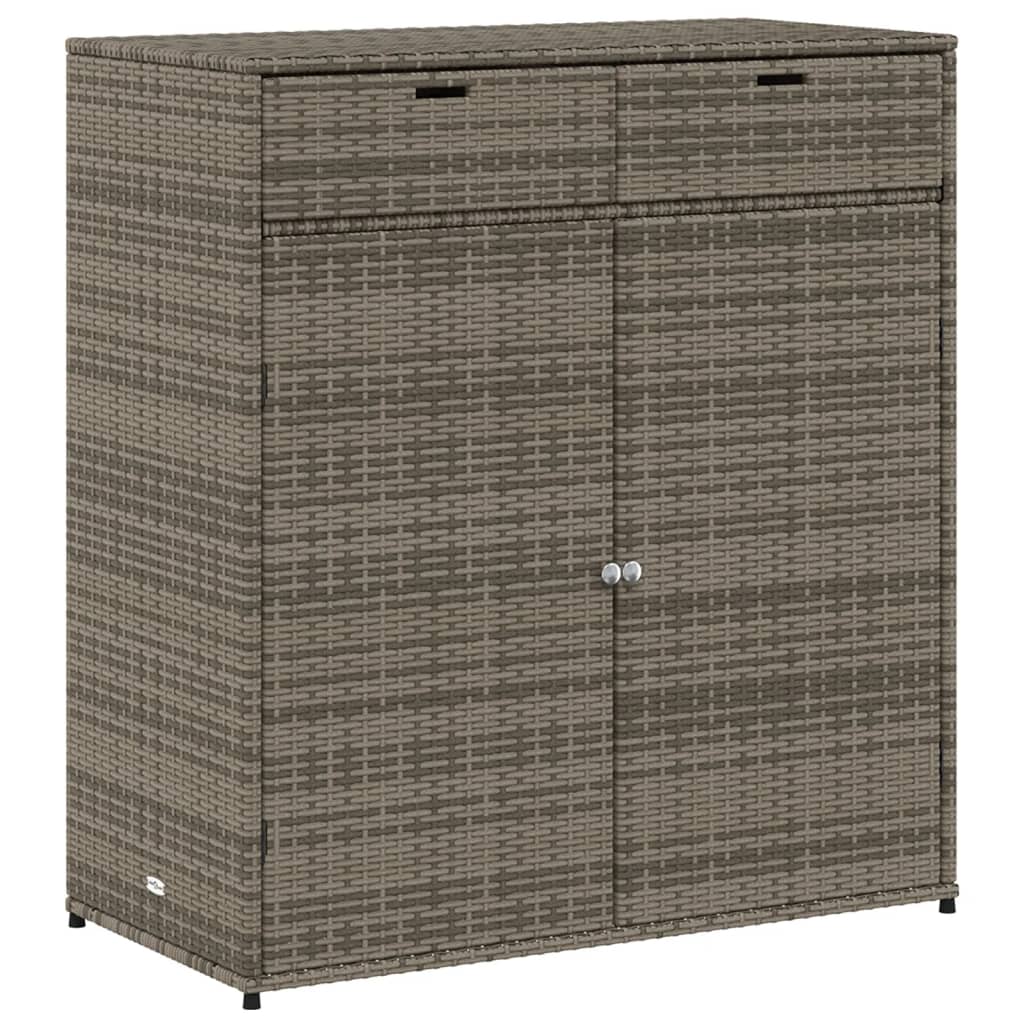 Armoire de rangement de jardin gris 105x55x113cm résine tressée Coffres de jardin vidaXL   