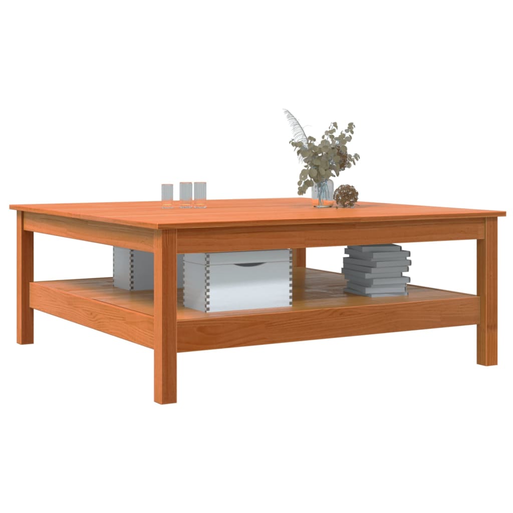 Table basse cire marron 100x100x40 cm bois massif de pin Tables basses vidaXL   