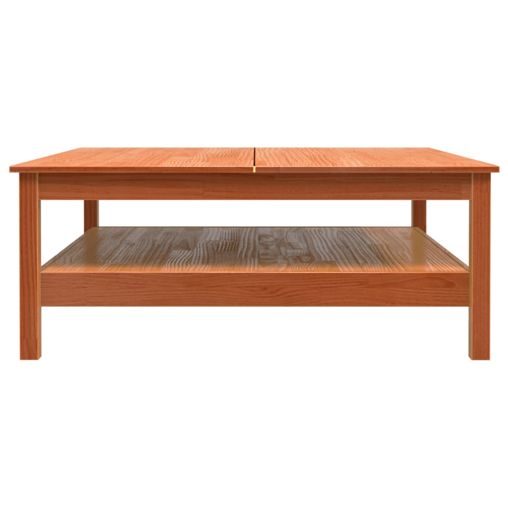 Table basse cire marron 100x100x40 cm bois massif de pin Tables basses vidaXL   