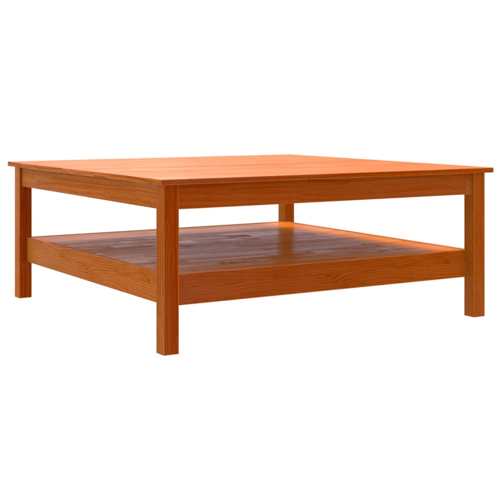Table basse cire marron 100x100x40 cm bois massif de pin Tables basses vidaXL   