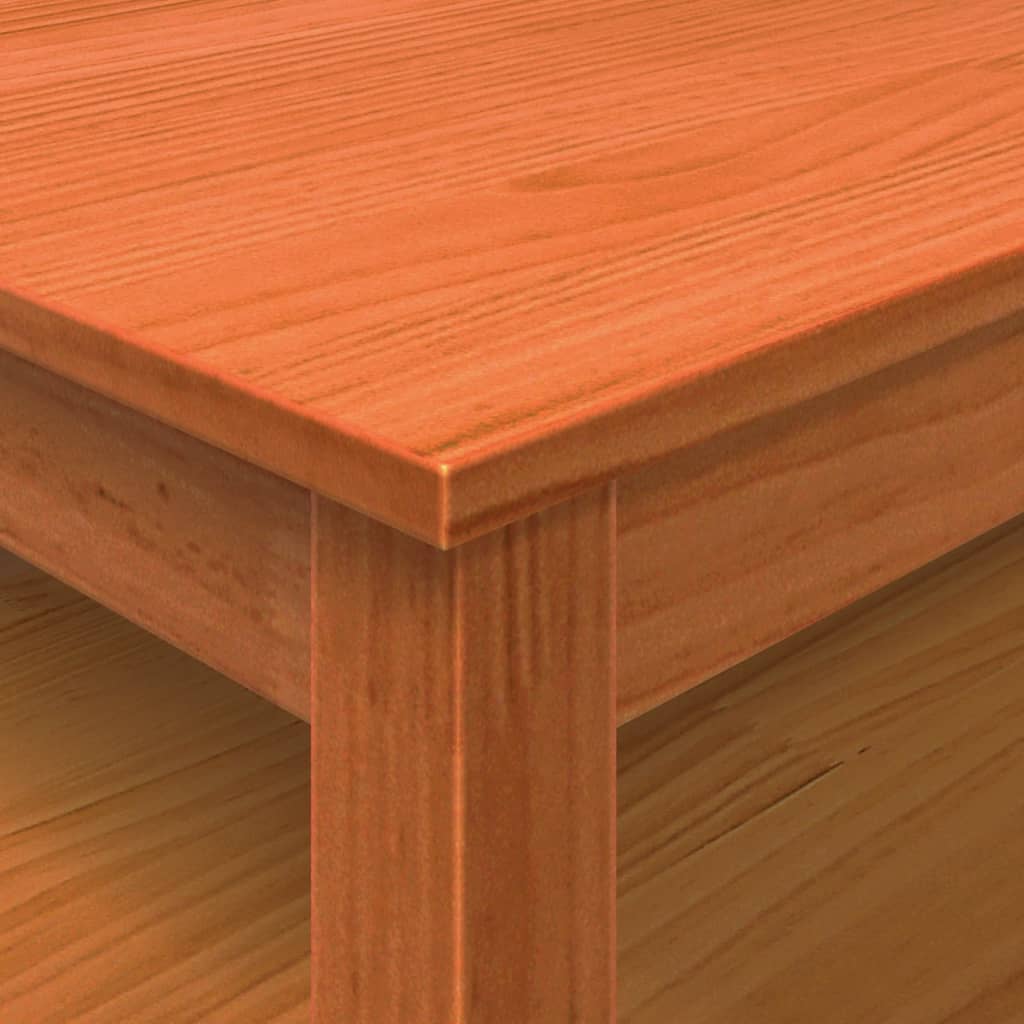 Table basse cire marron 100x100x40 cm bois massif de pin Tables basses vidaXL   