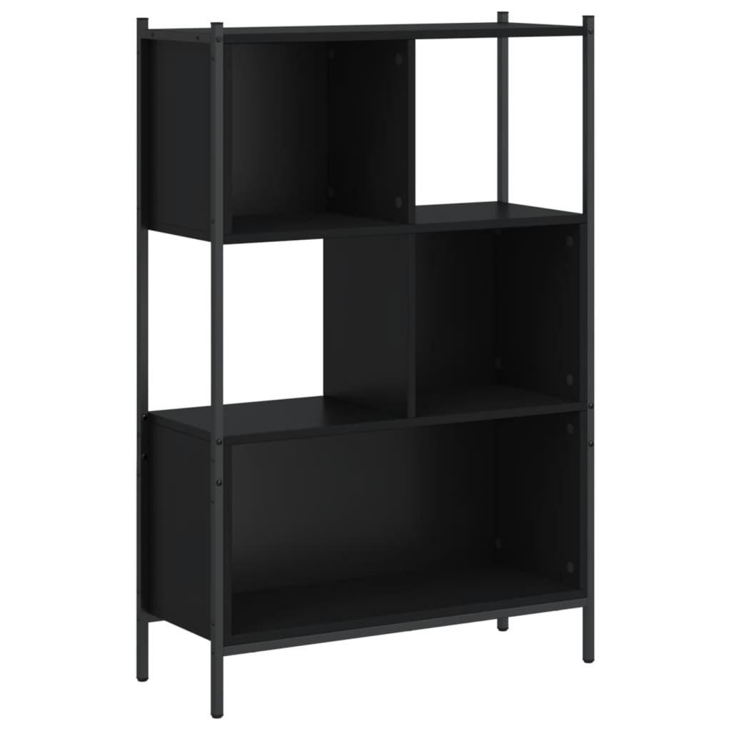 Bibliothèque noir 72x28x109 cm bois d'ingénierie Bibliothèques vidaXL   