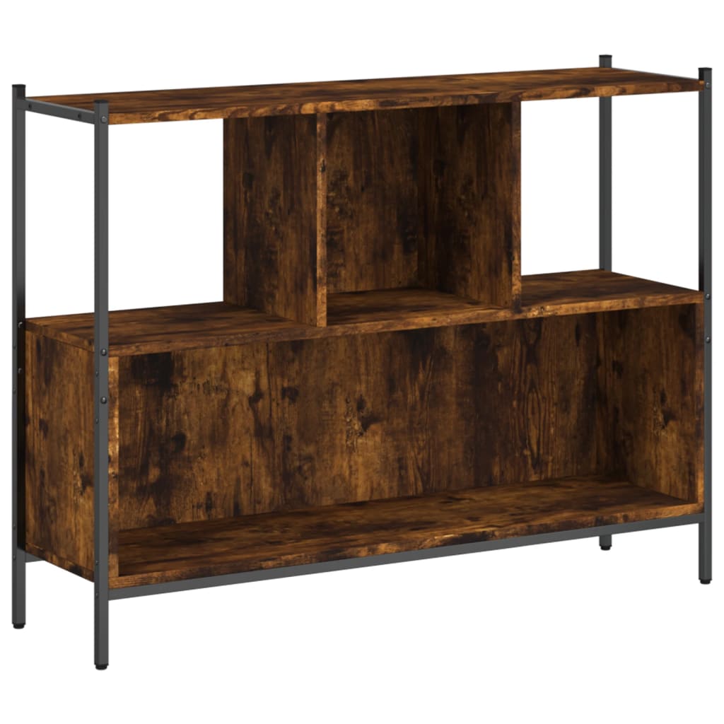 Bibliothèque chêne fumé 102x28x77,5 cm bois d'ingénierie Bibliothèques vidaXL   