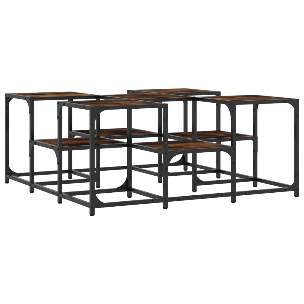 Table basse chêne fumé 91x91x40 cm bois d'ingénierie Tables basses vidaXL   