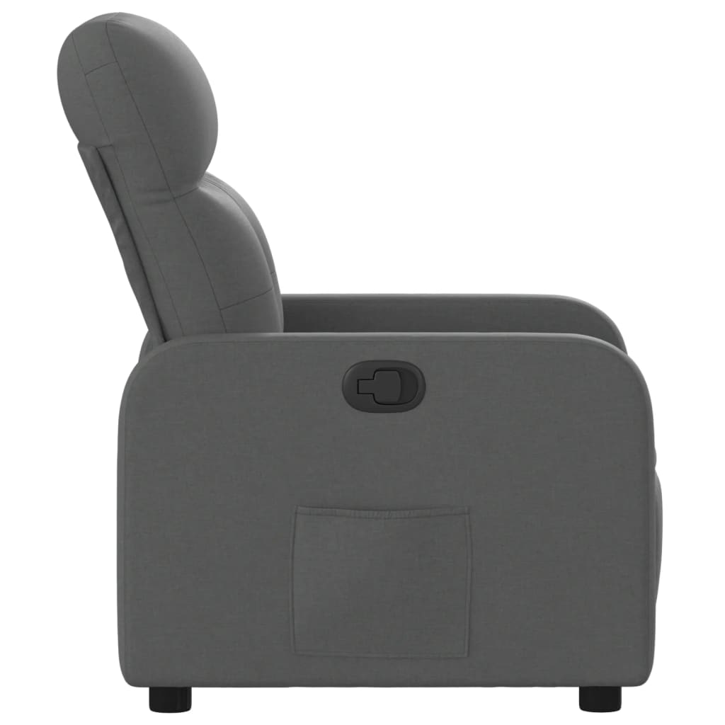 Fauteuil inclinable Gris foncé Tissu Fauteuils vidaXL   