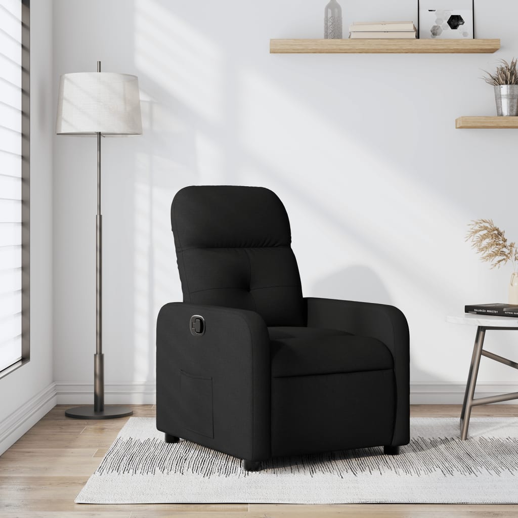 Fauteuil inclinable Noir Tissu Fauteuils vidaXL   