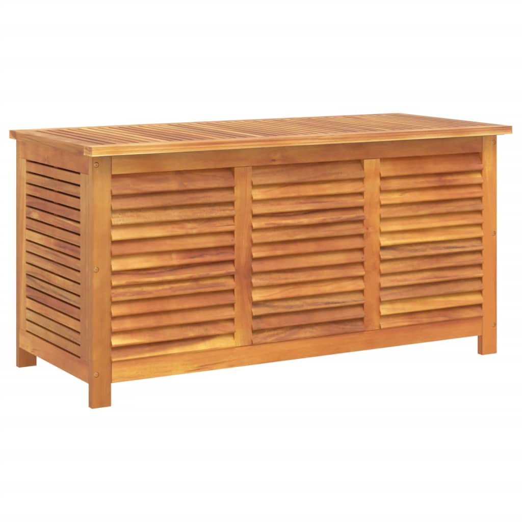 Boîte de rangement de jardin persiennes 113x50x56cm bois acacia Coffres de jardin vidaXL   