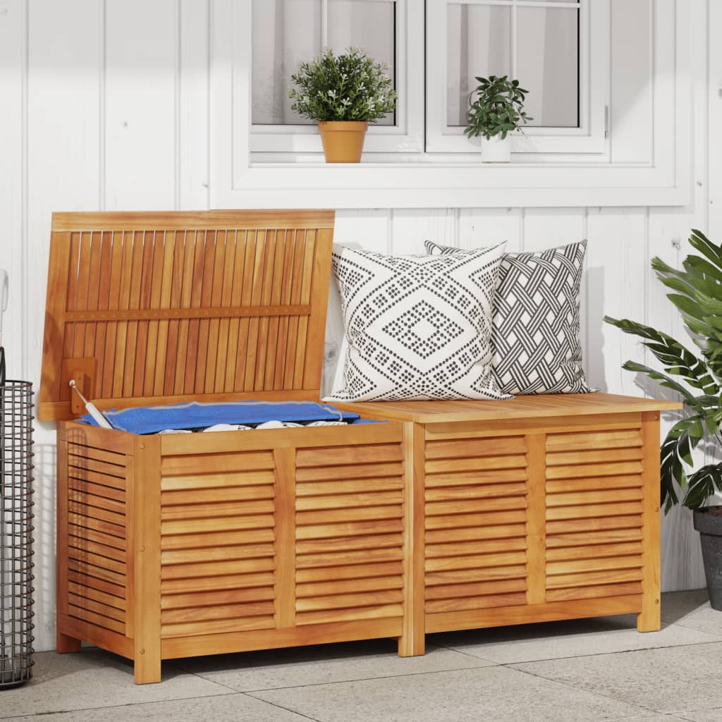 Boîte de rangement de jardin persiennes 150x50x56cm bois acacia Coffres de jardin vidaXL   