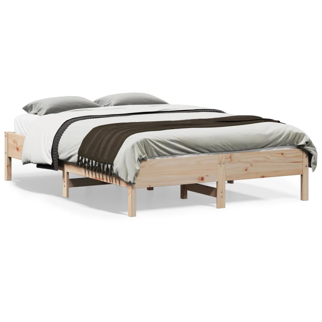 Cadre de lit 120x190 cm Bois de pin massif Lits & cadres de lit vidaXL   