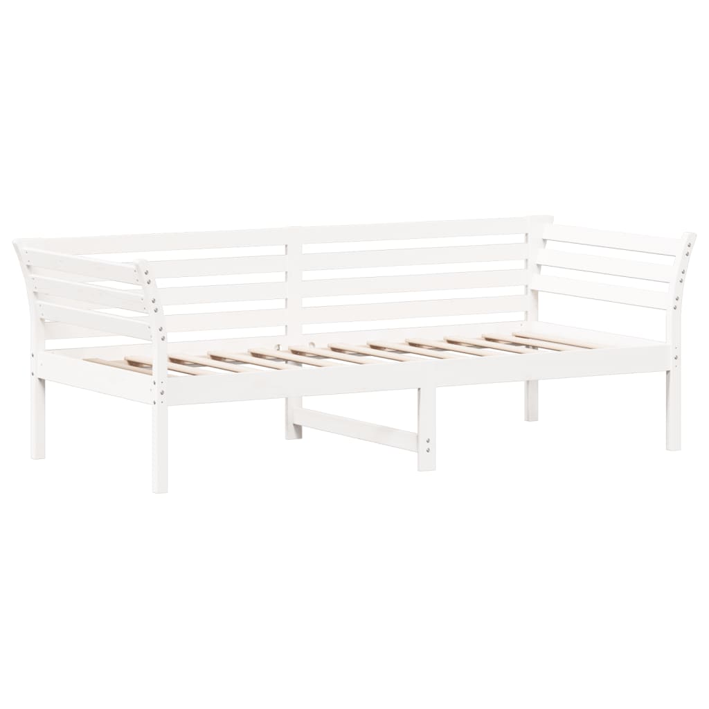 Lit de jour Blanc 80x200 cm Bois de pin massif Lits & cadres de lit vidaXL   