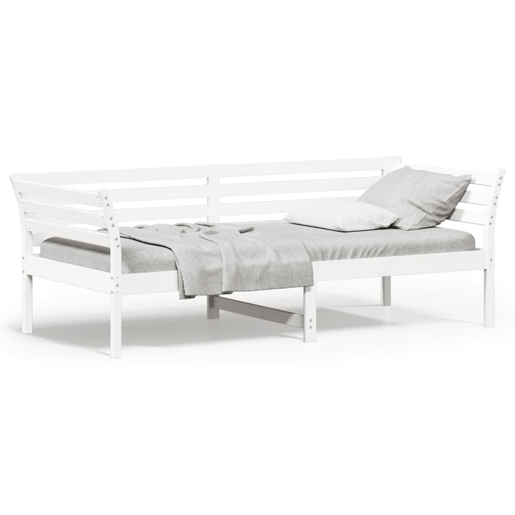 Lit de jour Blanc 80x200 cm Bois de pin massif Lits & cadres de lit vidaXL   